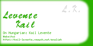 levente kail business card